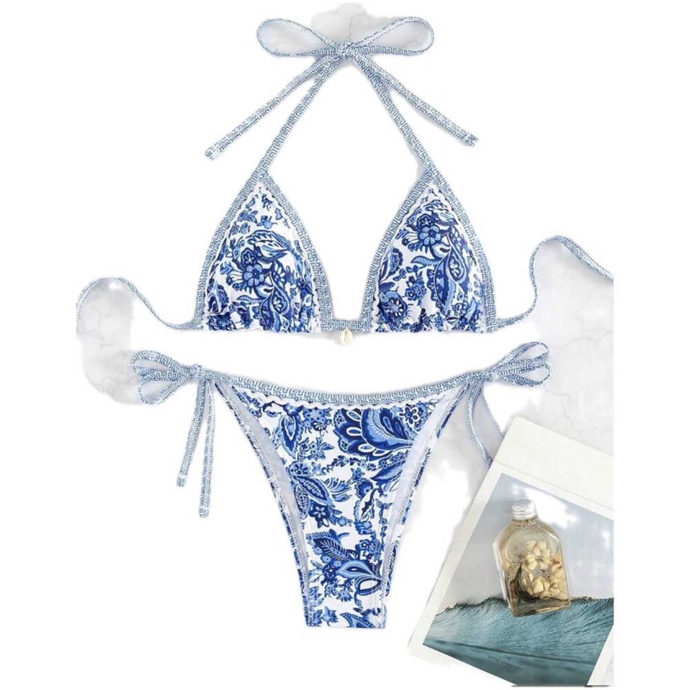 Blue and White Bikini Set NWOT